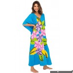 Back From Bali Womens Long Maxi Beach Cover up Caftan Frangipani Floral Dress Summer Beach Poncho Small Medium B07BLWSCW3